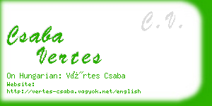 csaba vertes business card